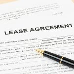 close up of a lease agreement